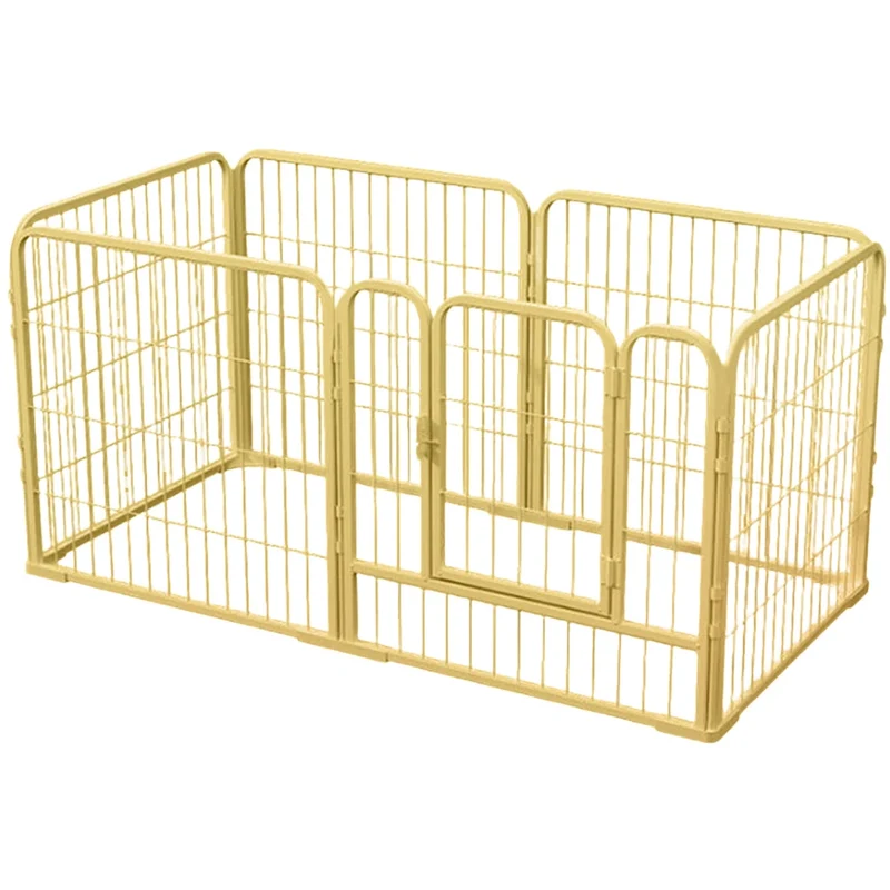 Parc pour Chien Robuste 6 Panneaux Pliable avec Porte