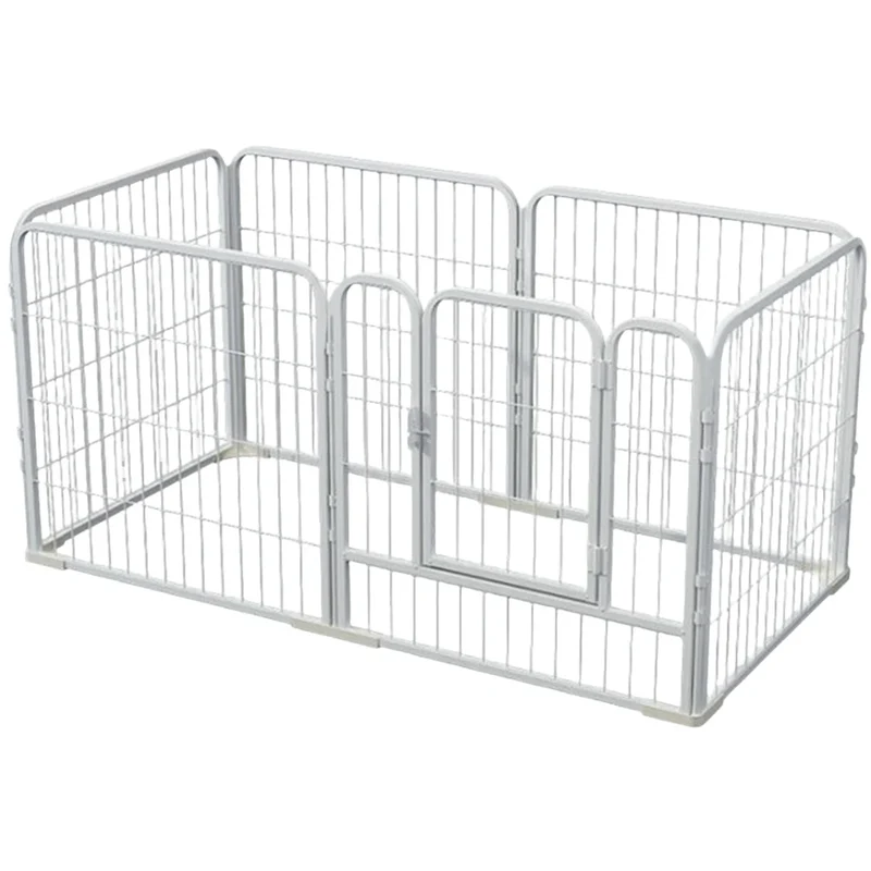 Parc pour Chien Robuste 6 Panneaux Pliable avec Porte