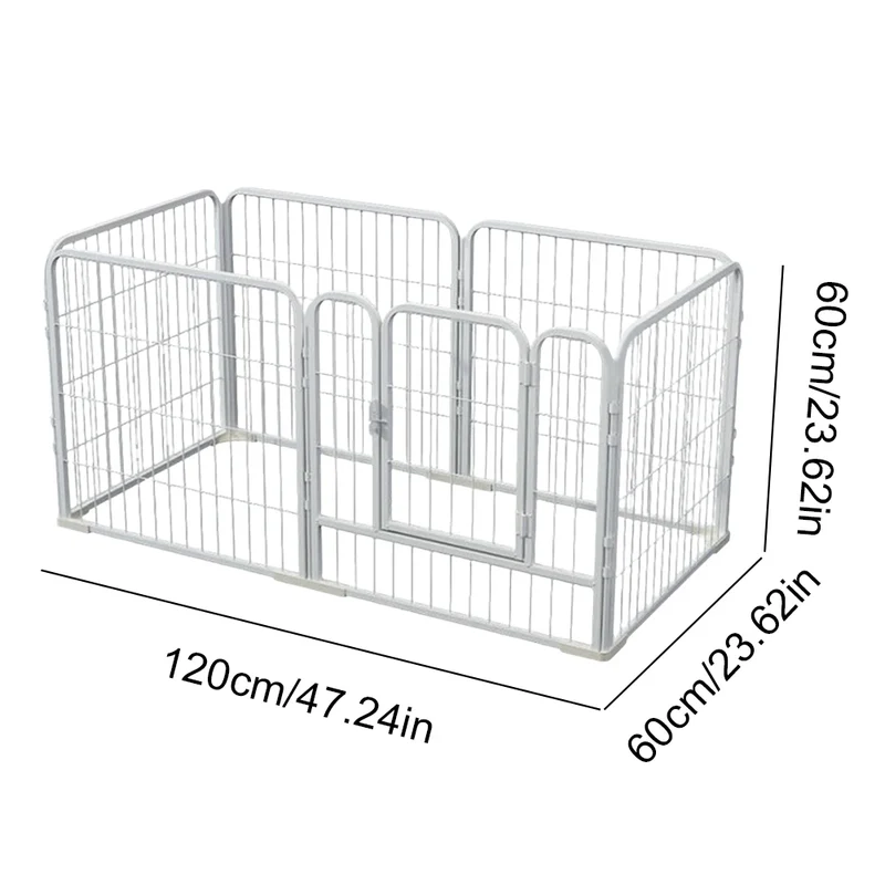 Parc pour Chien Pliable 6 Panneaux Acier Inoxydable 120 cm