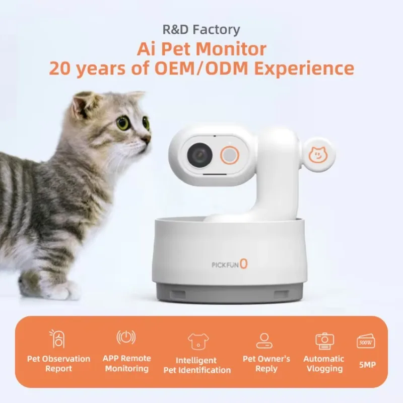 Caméra pour Chien Wi-Fi Motorisée avec Micro Vision Nocturne