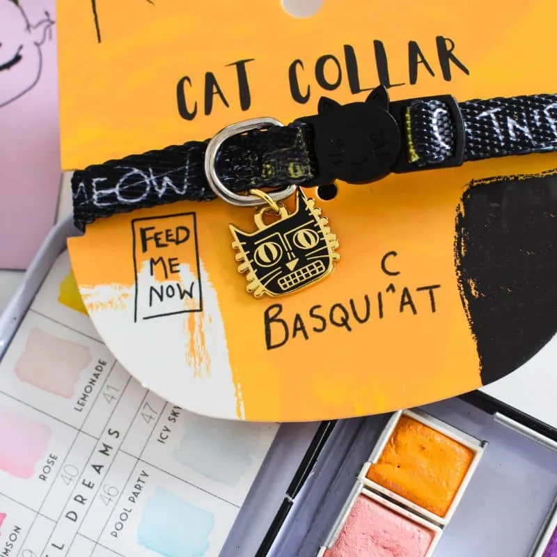 COLLIER POUR CHAT ARTY AVEC MÉDAILLE - BASQUICAT
