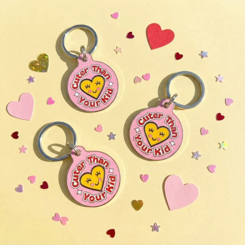 MÉDAILLE POUR CHIEN - CUTER THAN YOU KID (2 COULEURS DISPO)