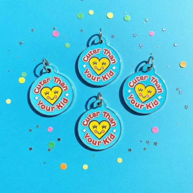 MÉDAILLE POUR CHIEN - CUTER THAN YOU KID (2 COULEURS DISPO)