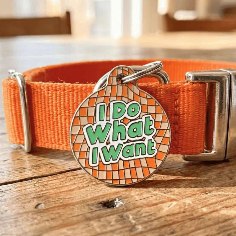 MÉDAILLE POUR CHIEN AVEC QR CODE AU DOS - I DO WHAT I WANT