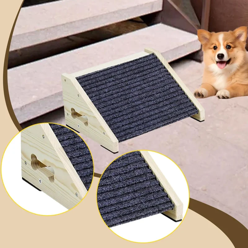 Rampe pour Chien Bois pour Marches d'Escalier 15 cm