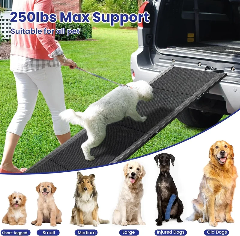 Rampe pour Chien Voiture Pliable Extra Longue 2 ou 3 Volets