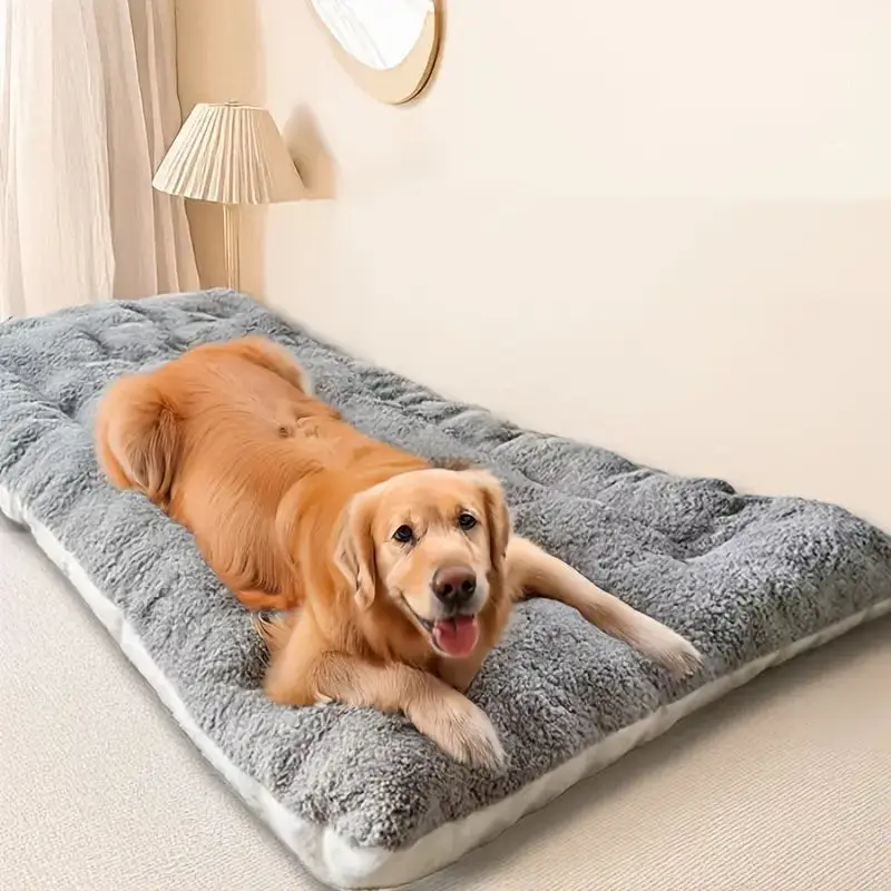 Matelas Moelleux Épais pour Chien Polyester Doux 120x60 cm