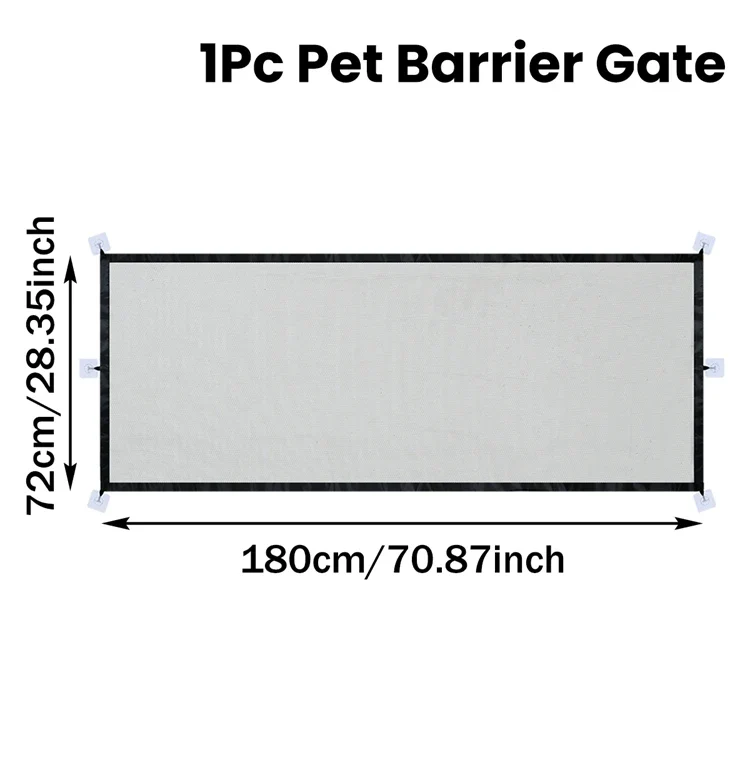 Barrière pour Chien Porte et Couloir Filet 72 cm