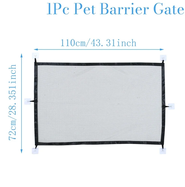 Barrière pour Chien Porte et Couloir Filet 72 cm