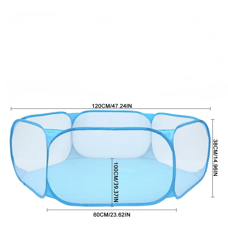 Parc pour Chien Pliable Transparent Chiot et Lapin 120 cm