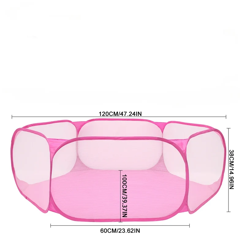 Parc pour Chien Pliable Transparent Chiot et Lapin 120 cm