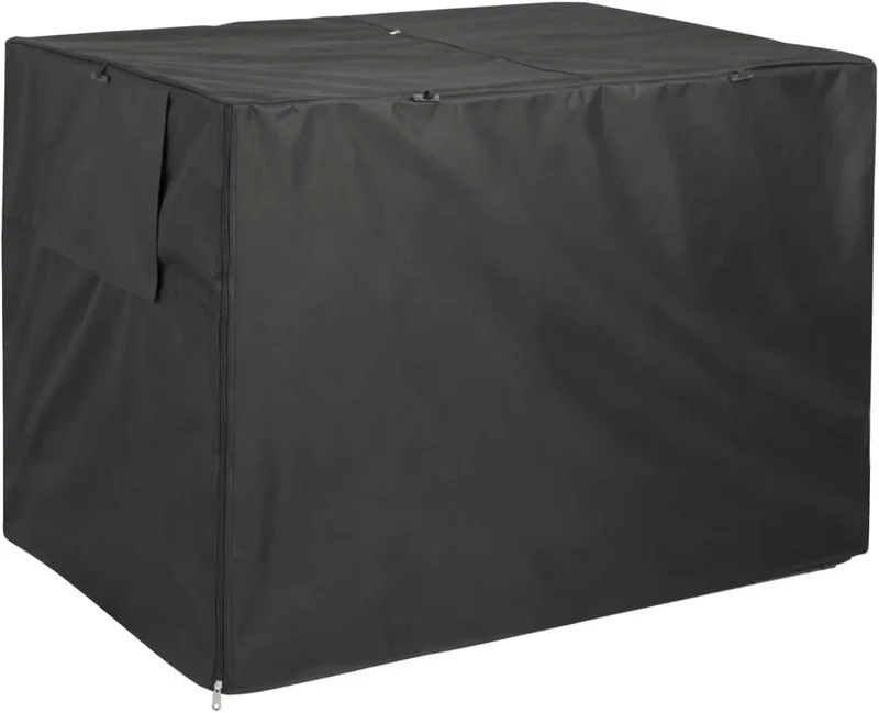 Housse pour Cage à Chien Métallique Polyester Noir