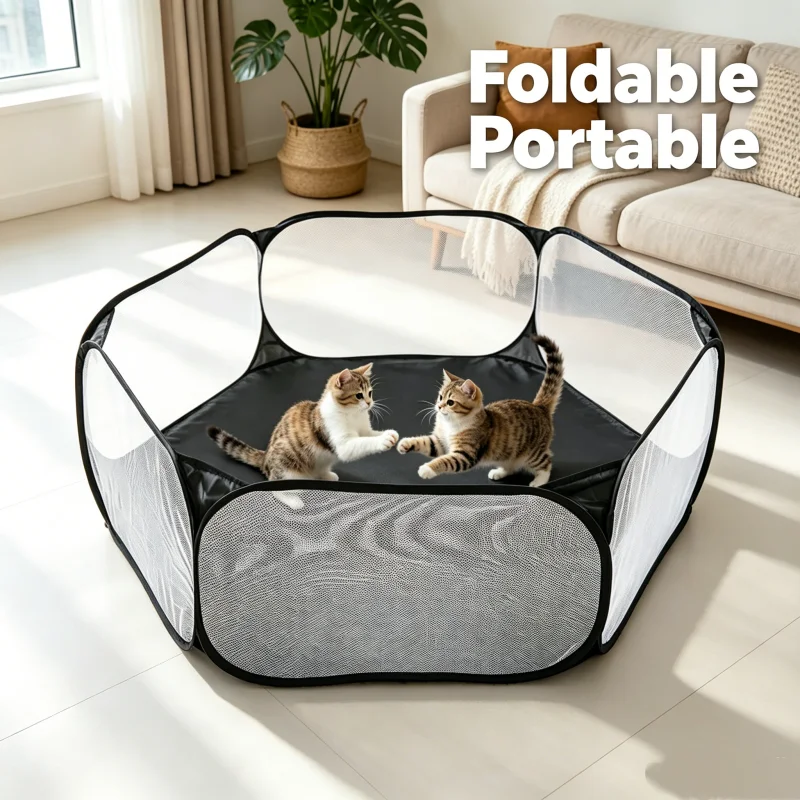 Parc pour Chien Pop-Up Hexagonal 6 Coloris 120 cm