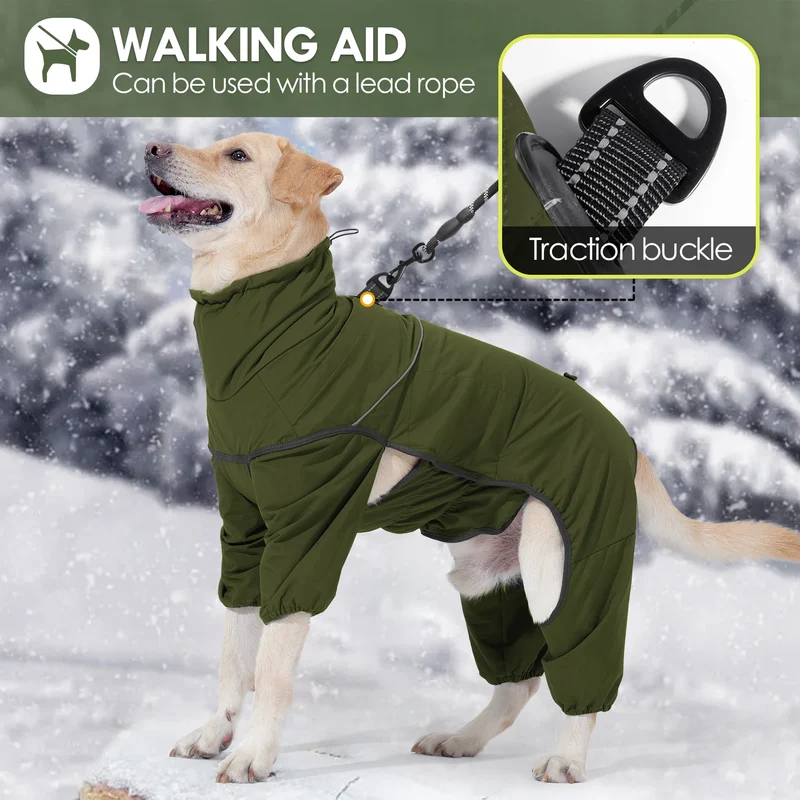 Manteau Imperméable Combinaison Rembourrée d'Hiver Grand Chien