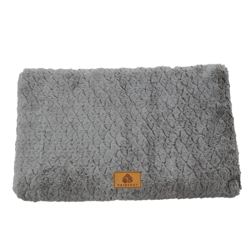 Matelas Orthopédique Chien Mousse 3D Housse Fausse Fourrure Lavable
