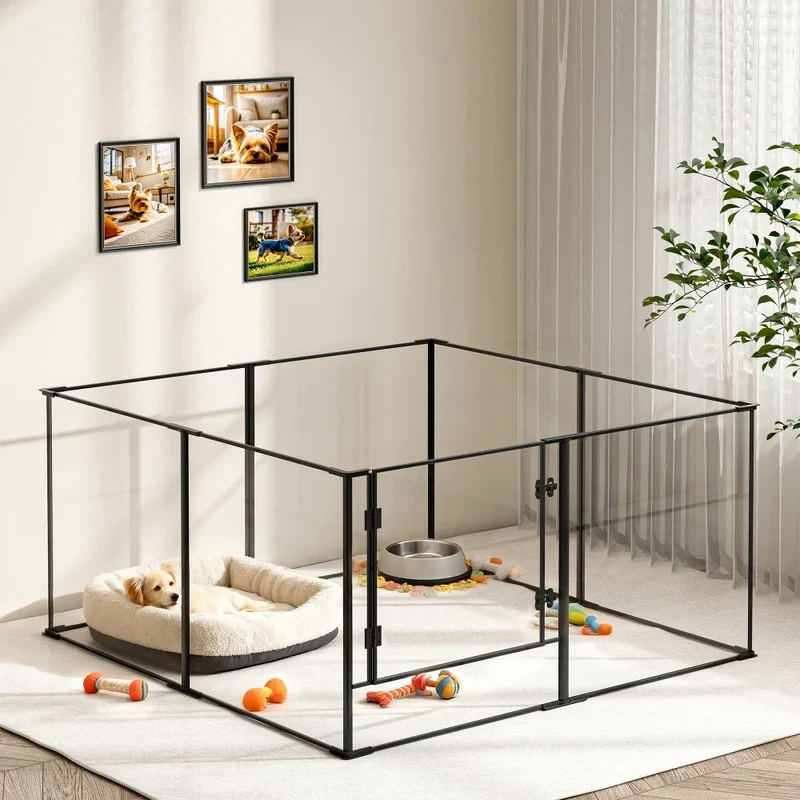 Enclos Acrylique Transparent Grand Chien 122x122 cm