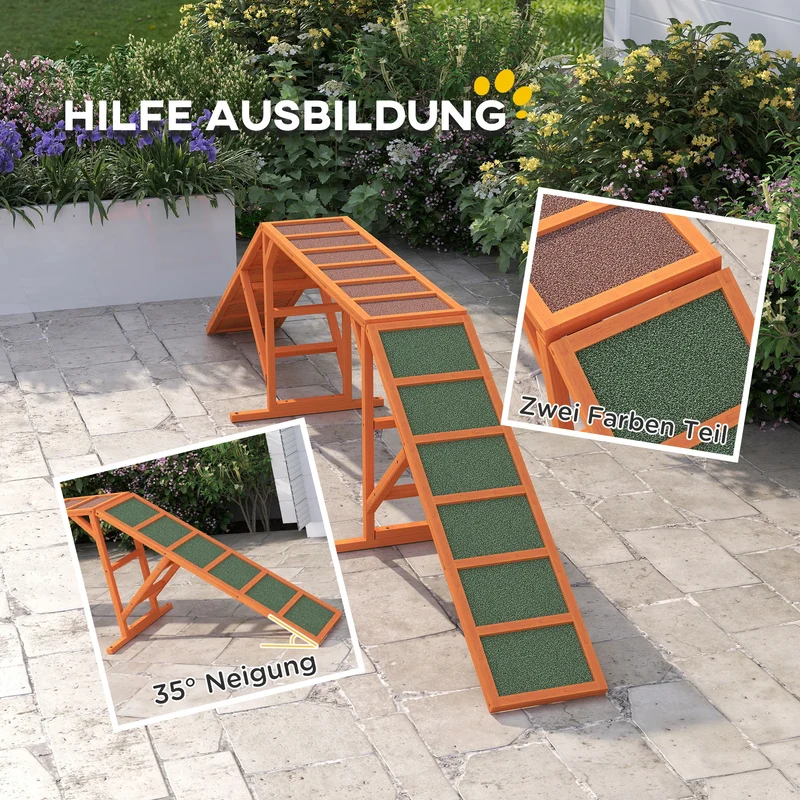 Passerelle d'Agility en Bois Antidérapante pour Chien 325 cm