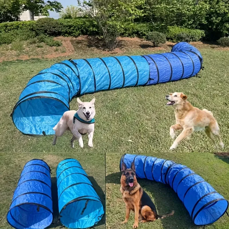 Tunnel d'Agility Pliable pour Chien 180 et 300 cm