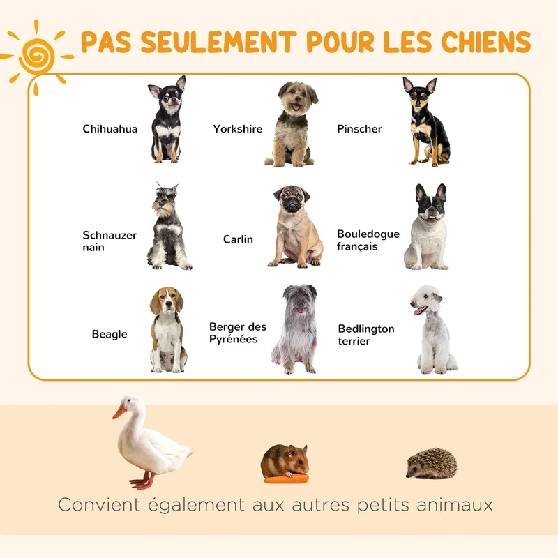 Parc Enclos Modulable Chien PawHut 8 Panneaux 61 cm