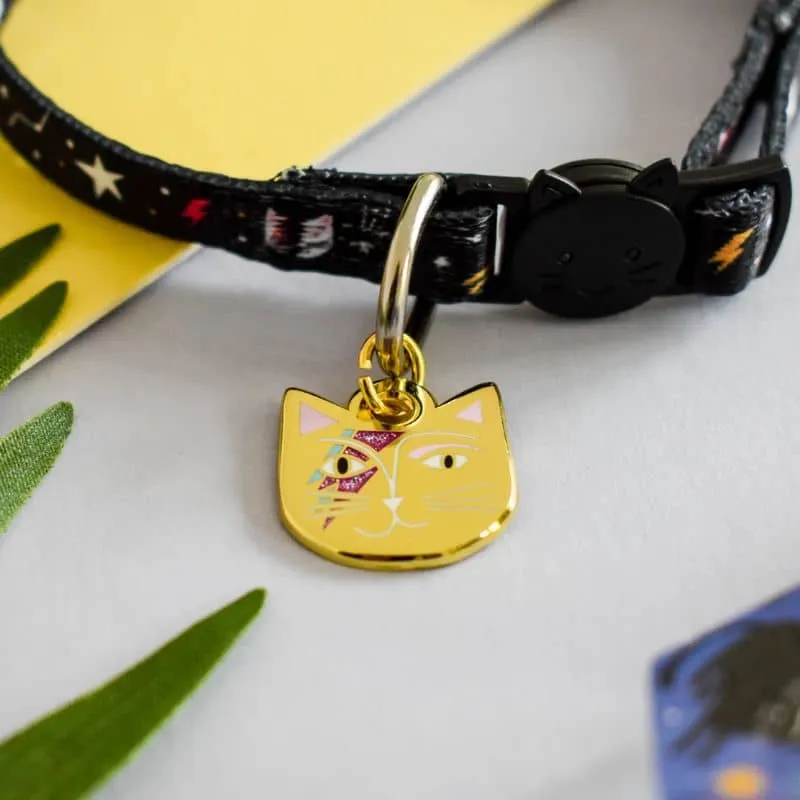 COLLIER POUR CHAT ARTY AVEC MÉDAILLE - KITTY STARDUST