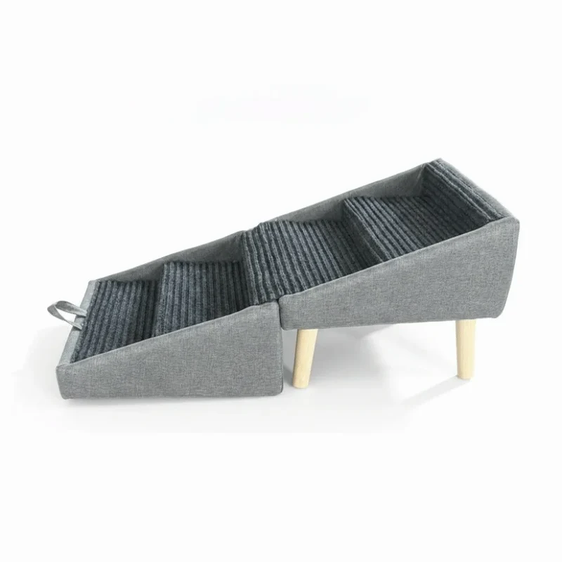 Rampe Escalier pour Chien Pliable 2-en-1 Tabouret Canapé 80 cm