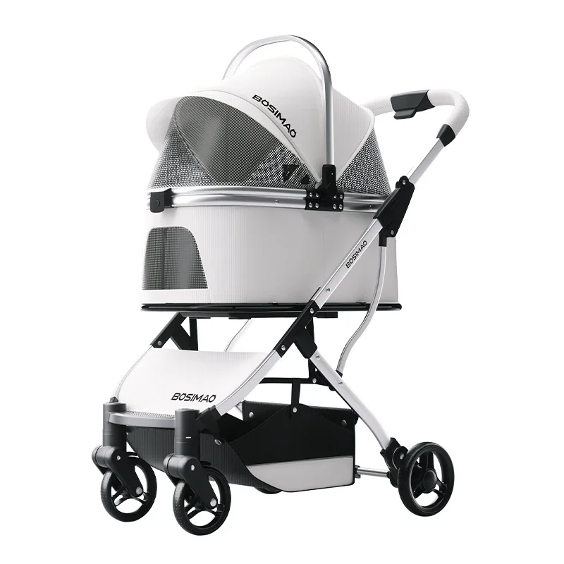 Poussette pour Chien Légère Pliable à Nacelle Amovible