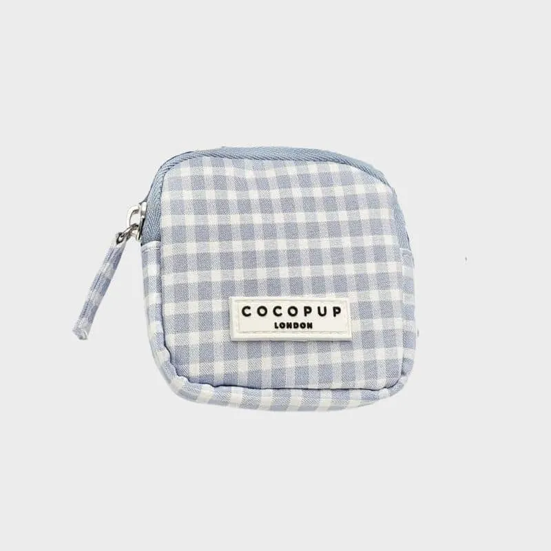 MINI SACOCHE SPÉCIALE BALADE - VICHY BLEU "ENGLISH BLUE"