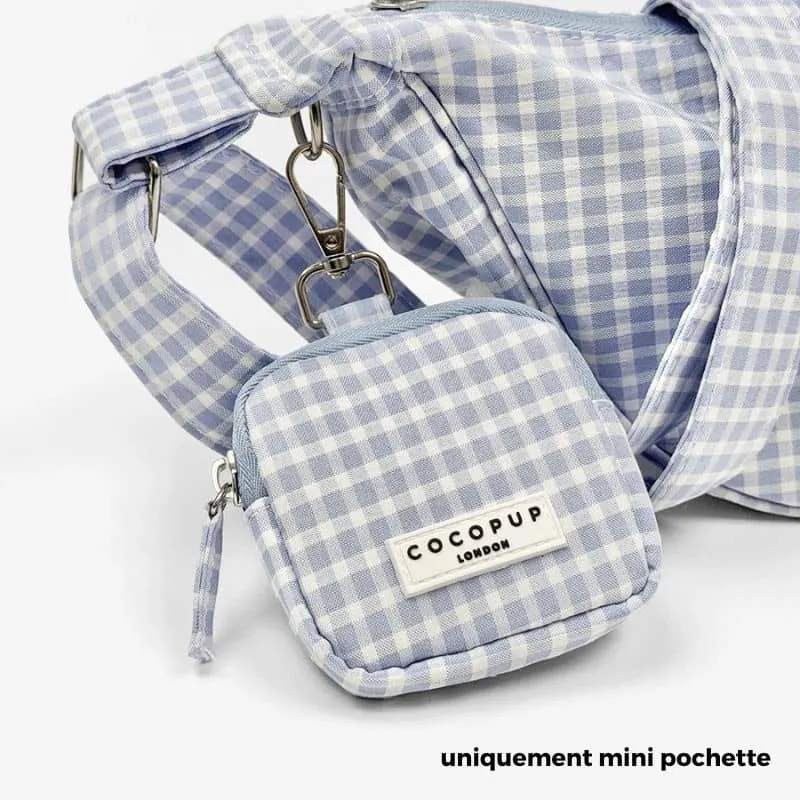 MINI SACOCHE SPÉCIALE BALADE - VICHY BLEU "ENGLISH BLUE"