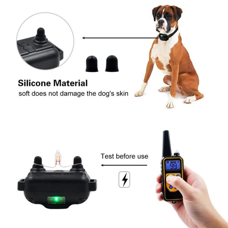 Collier Anti-Aboiement Télécommande 800 m Rechargeable Étanche