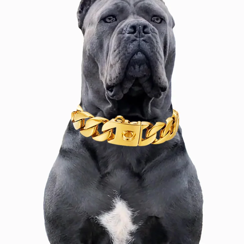 Collier Chaîne Gourmette Inox 32 mm Cane Corso Rottweiler