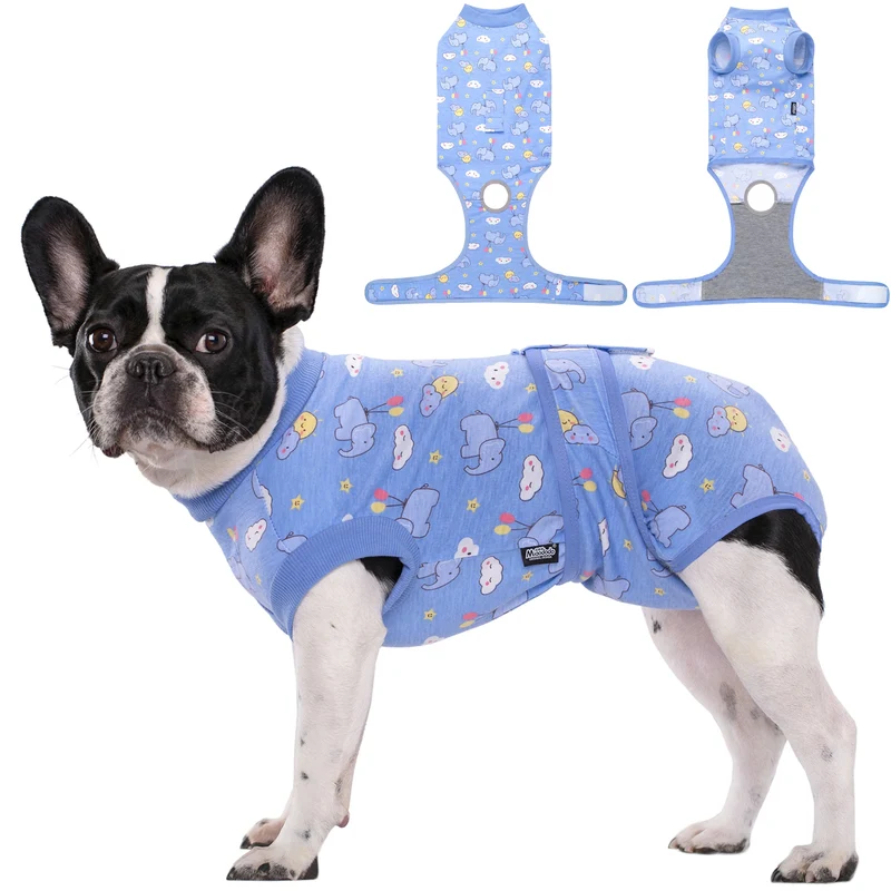Body Post-Opératoire Chien Coton Imprimé Alternative Collerette