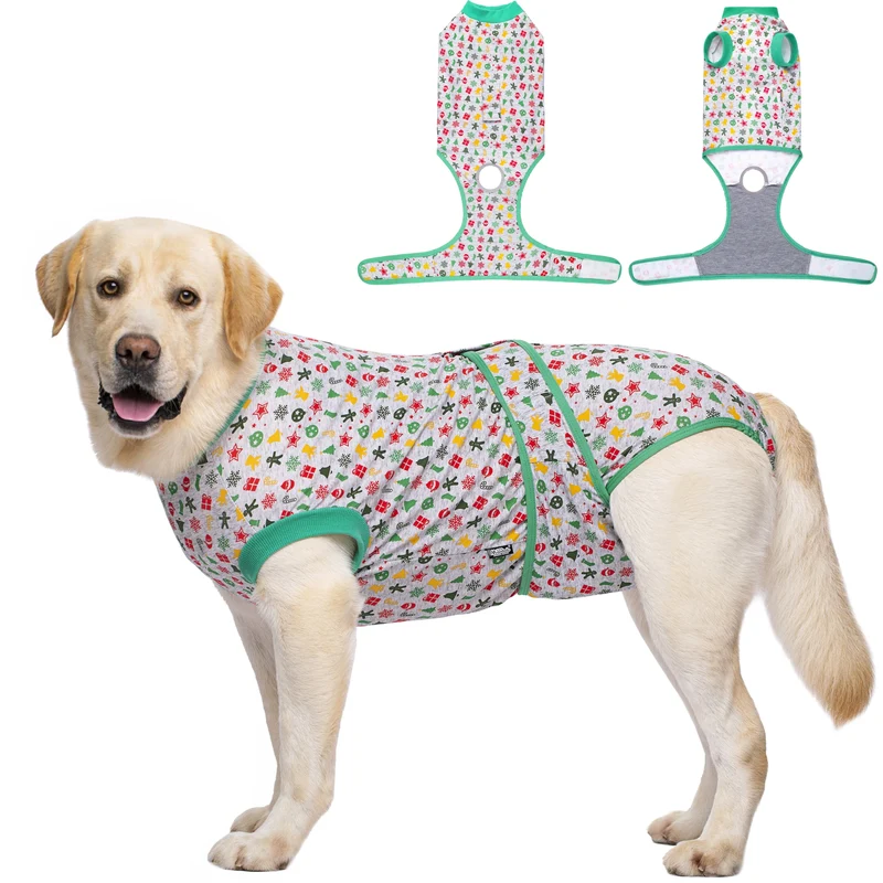 Body Post-Opératoire Chien Coton Imprimé Alternative Collerette