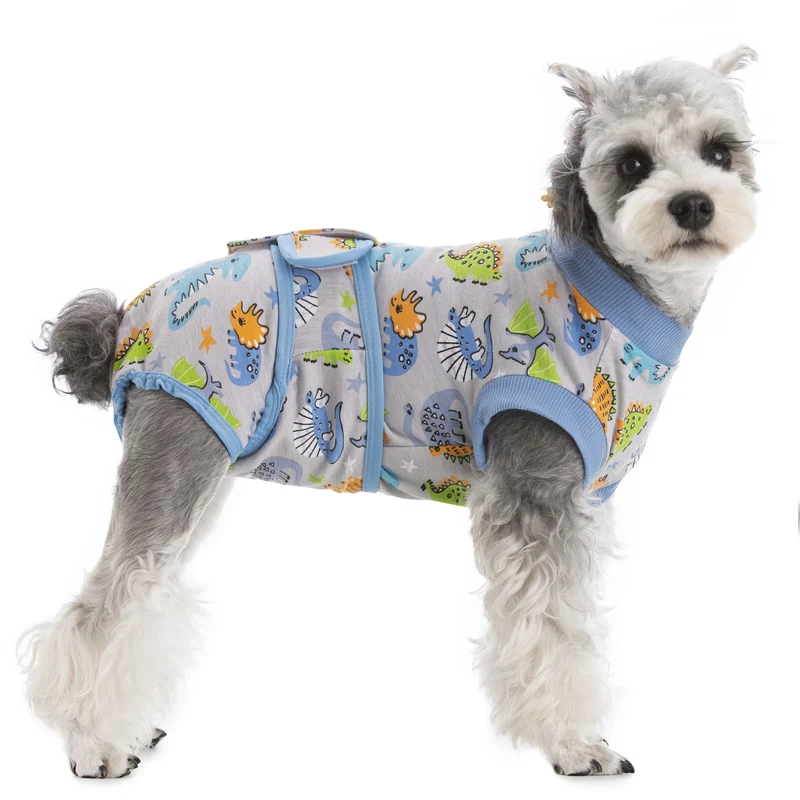 Body Post-Opératoire Chien Coton Imprimé Alternative Collerette
