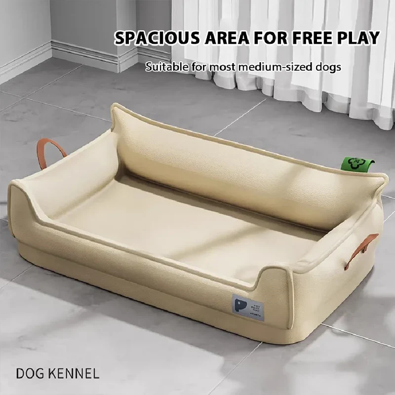 Canapé pour Chien Orthopédique Détachable Lavable Anti-Dérapant