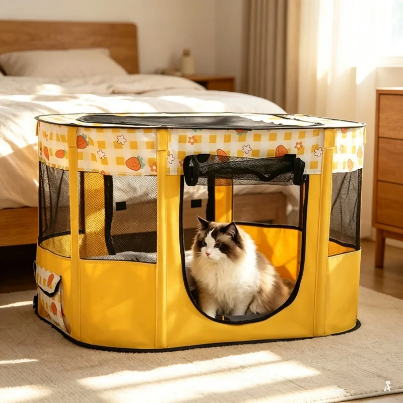 Parc pour Chien Pliable en Tissu 70 à 110 cm
