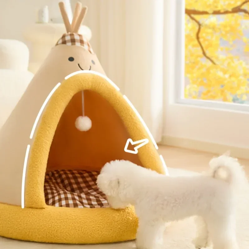 Niche d'Intérieur pour Chien Tipi Douillet 38 à 70 cm