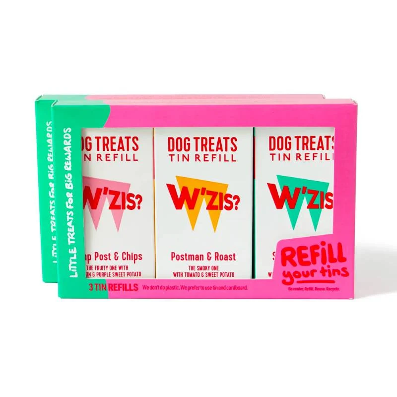FRIANDISES VEGAN POUR CHIEN - LOT DE 3 RECHARGES * 3 SAVEURS
