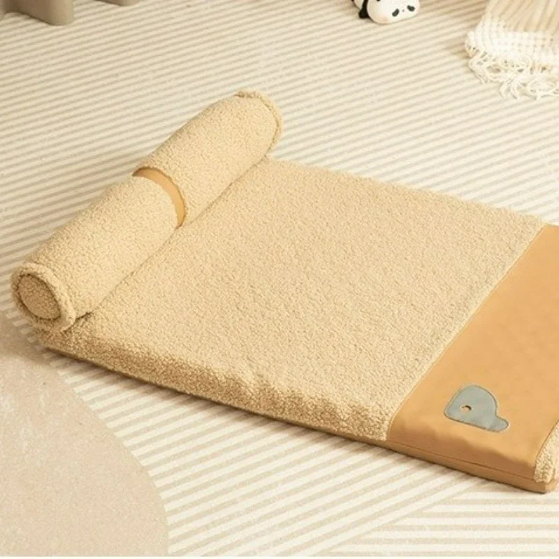 Lit pour Petit Chien avec Traversin Sherpa Lavable 75x55 cm
