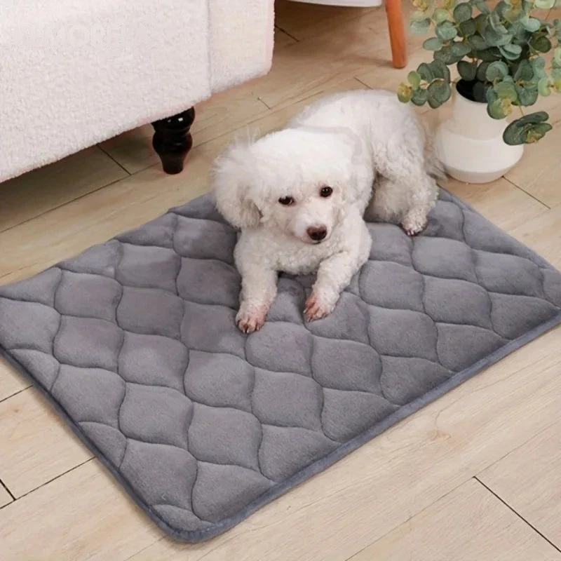 Matelas d'Hiver Matelassé pour Chien Antidérapant 120x90 cm