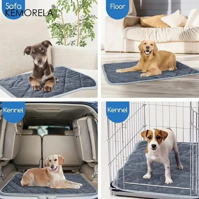 Matelas d'Hiver Matelassé pour Chien Antidérapant 120x90 cm