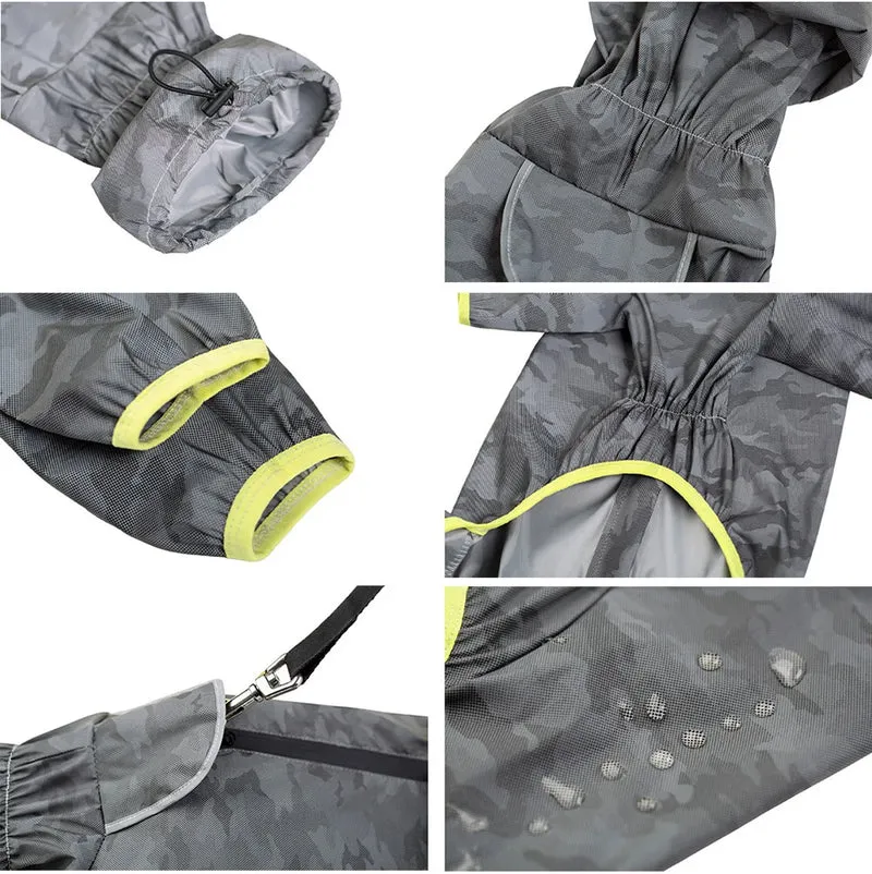 Manteau Imperméable Camouflage Réfléchissant Combinaison Gros Chien