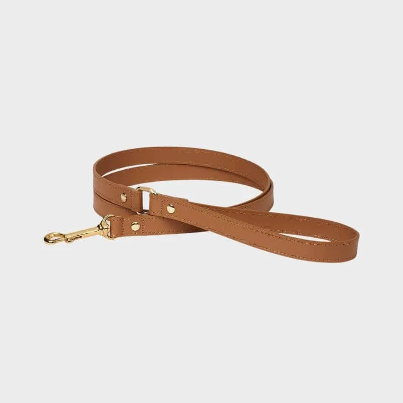 LAISSE EN CUIR POUR CHIEN - CAMEL "NARA"