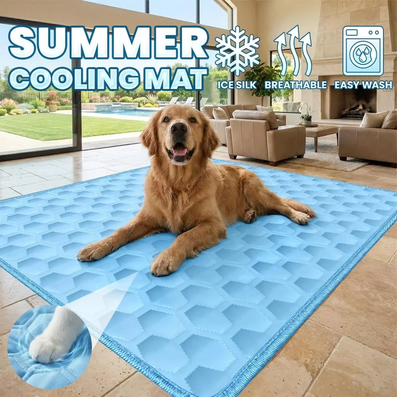 Tapis Rafraîchissant Chien Motif Nid d'Abeille, du S au 2XL