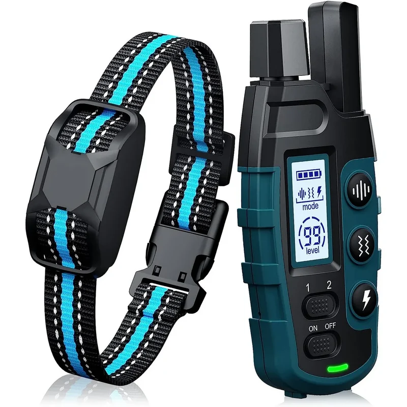 Collier Électrique de Dressage Télécommande 1000 m Rechargeable