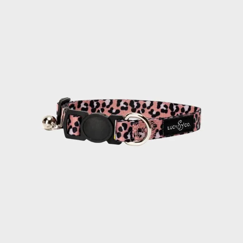 COLLIER POUR CHAT IMPRIMÉ - LÉOPARD ROSE "WILD SIDE"