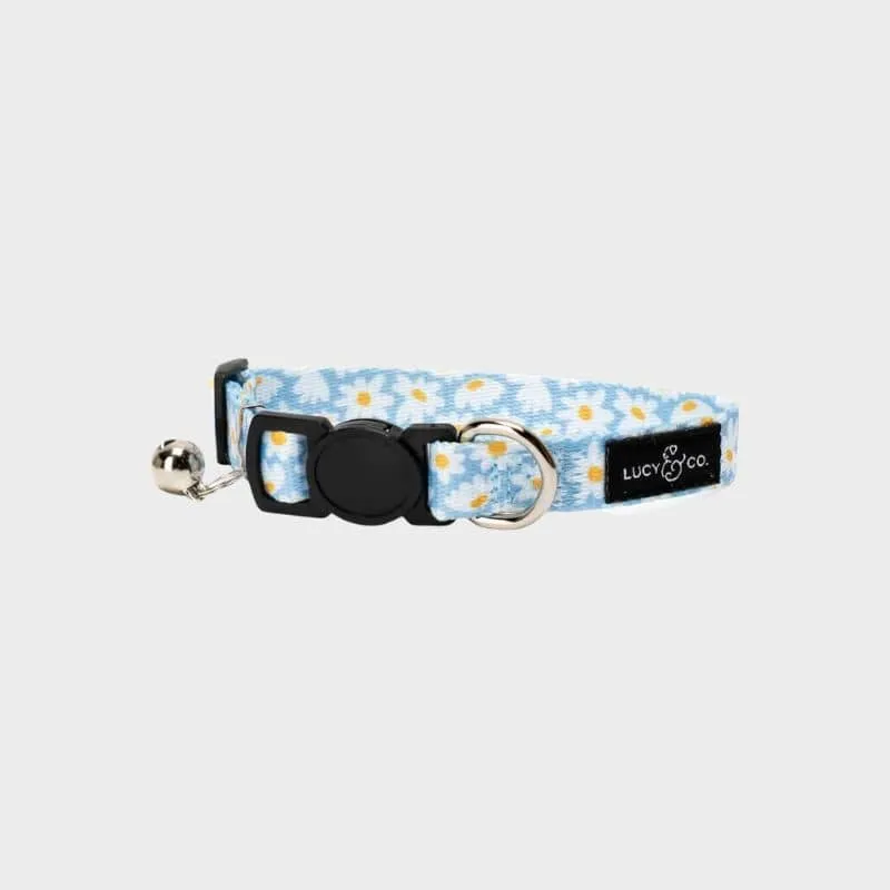 COLLIER POUR CHAT IMPRIMÉ - MARGUERITES BLEUES "SIMPLY SPLENDID"