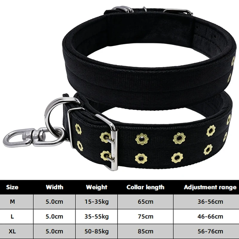 Collier Anti-Évasion Double Boucle Nylon Gros Chien