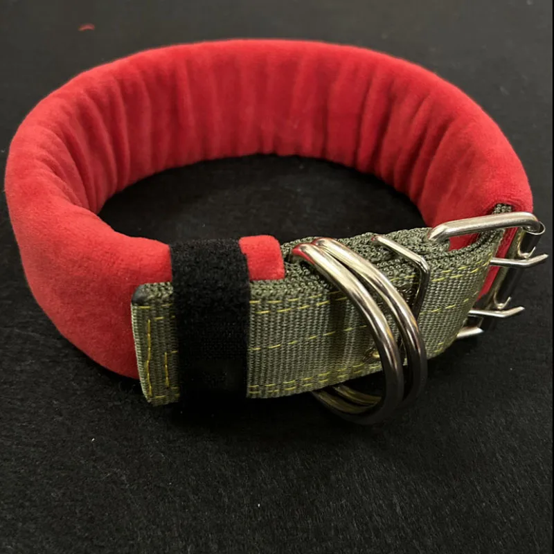 Collier Rembourré Anti-Torsion Anneau Pivotant Grand Chien