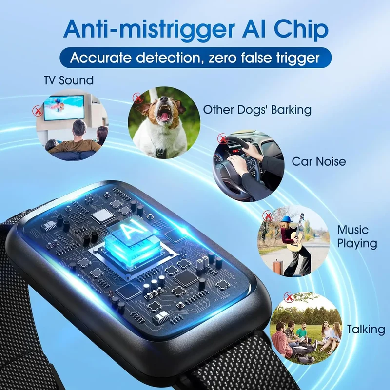 Collier Anti-Aboiement Chien Bip et Vibration 7 Niveaux