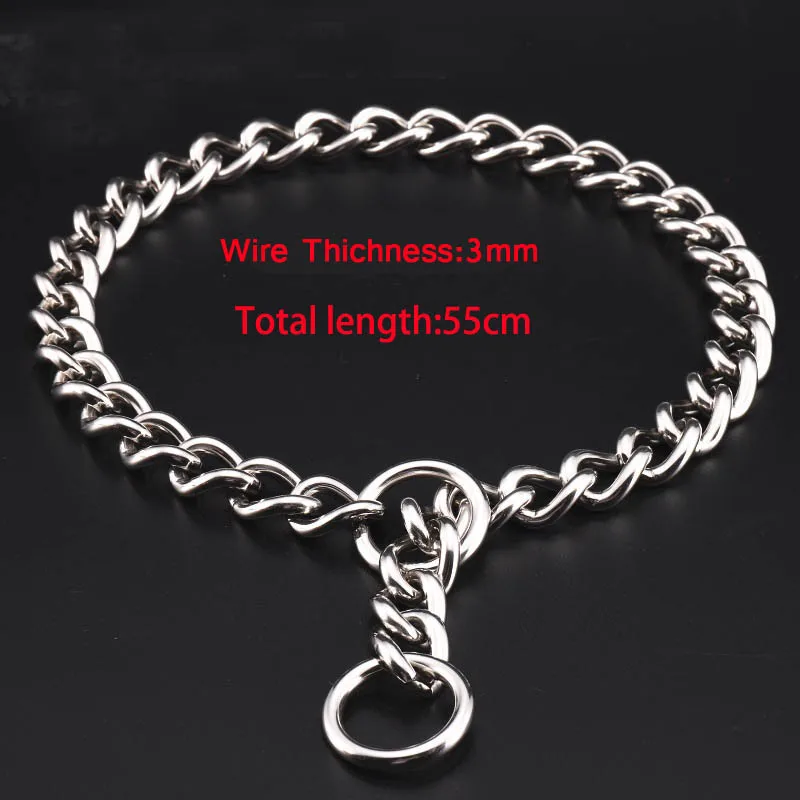 Collier Étrangleur Chaîne Acier Inoxydable 304 Gros Chien